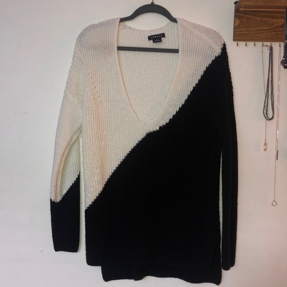 Trouvé Black and White Sweater